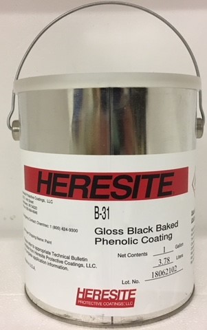 Heresite B 31 Gloss Black Baked Phenolic Coating