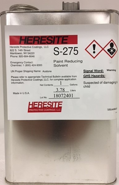 Heresite S 275 Paint Reducing Solvent