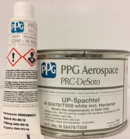 Up Spachtel N58479 T508 White Incl Hardener